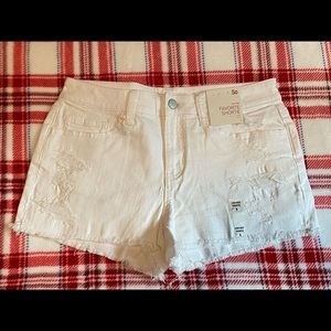SO white shortie shorts